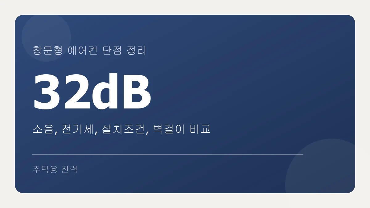 창문형 에어컨 소음과 전기세 다시 계산