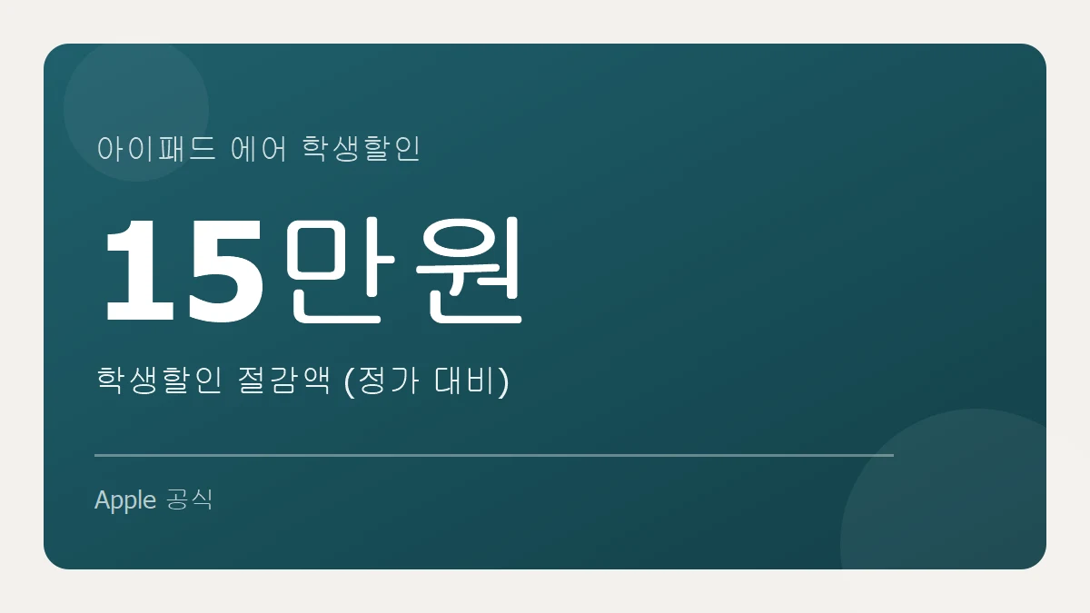 아이패드 에어 학생할인