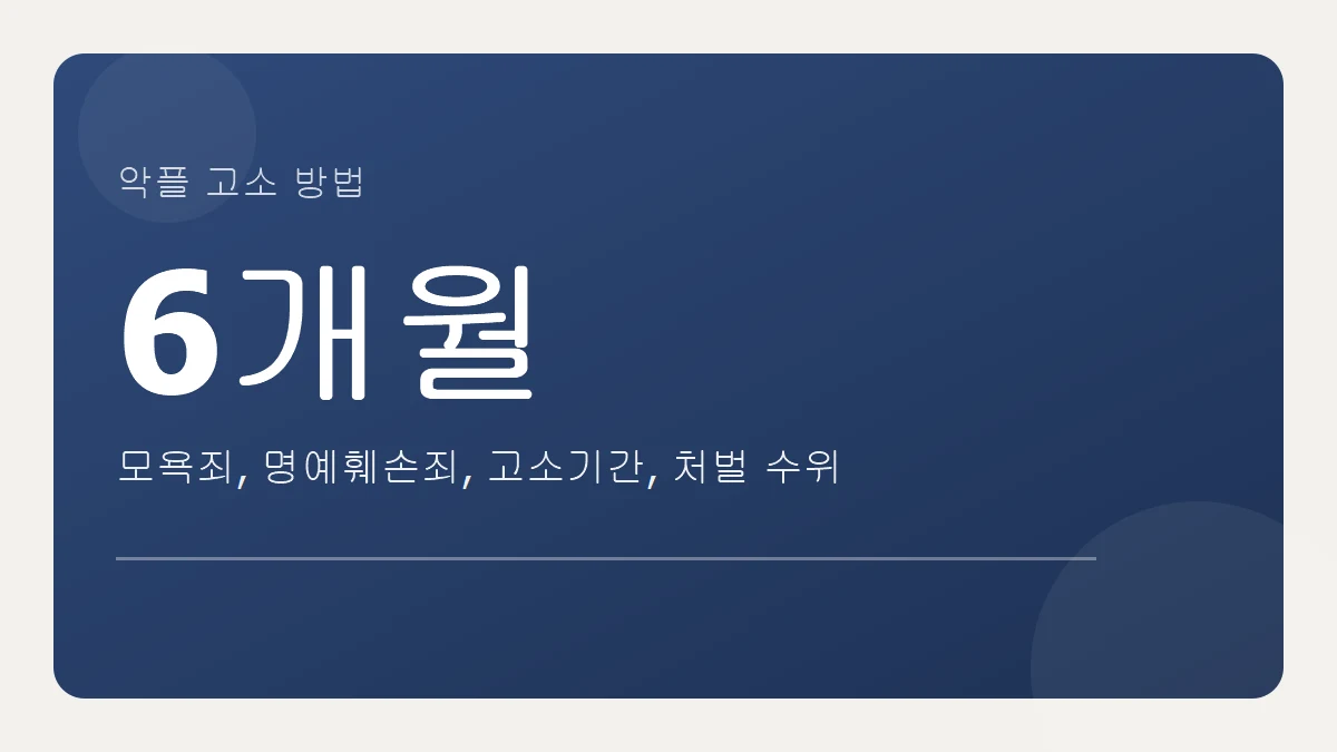 악플 고소 방법과 처벌 수위