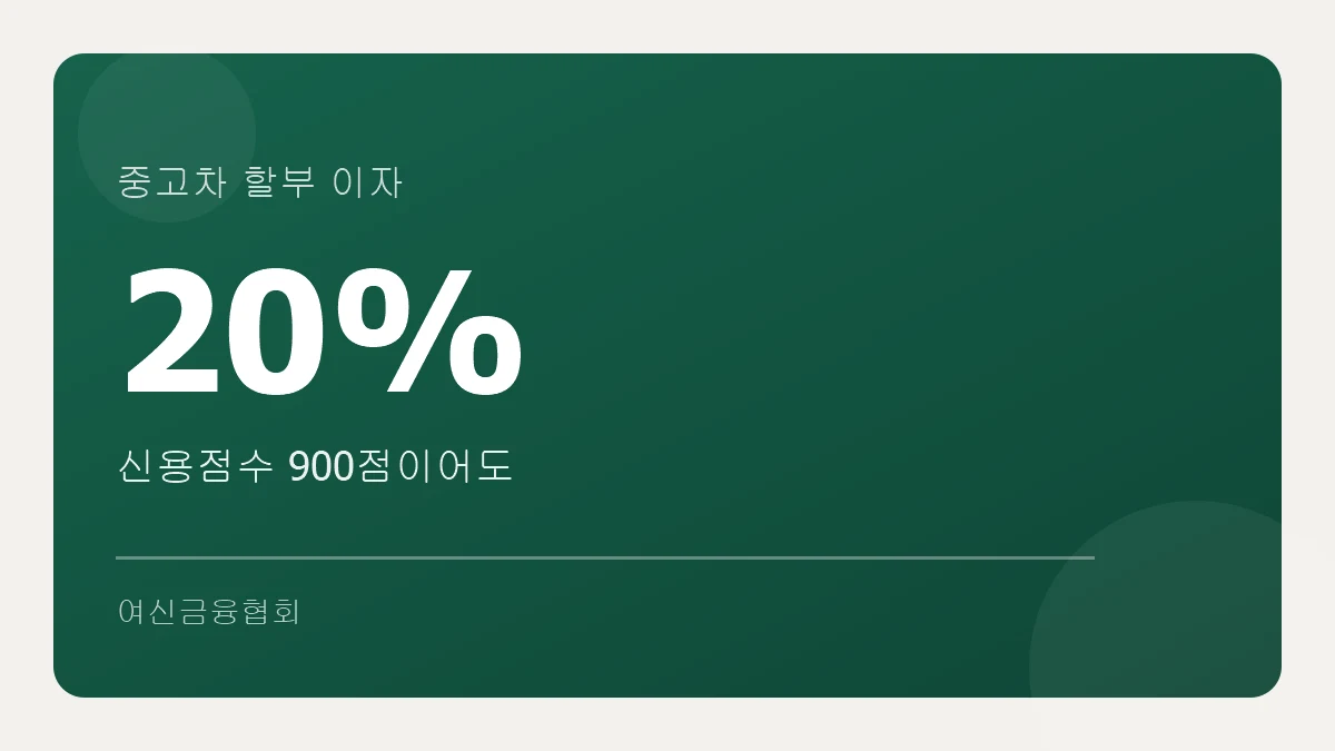 중고차 할부 이자 비교